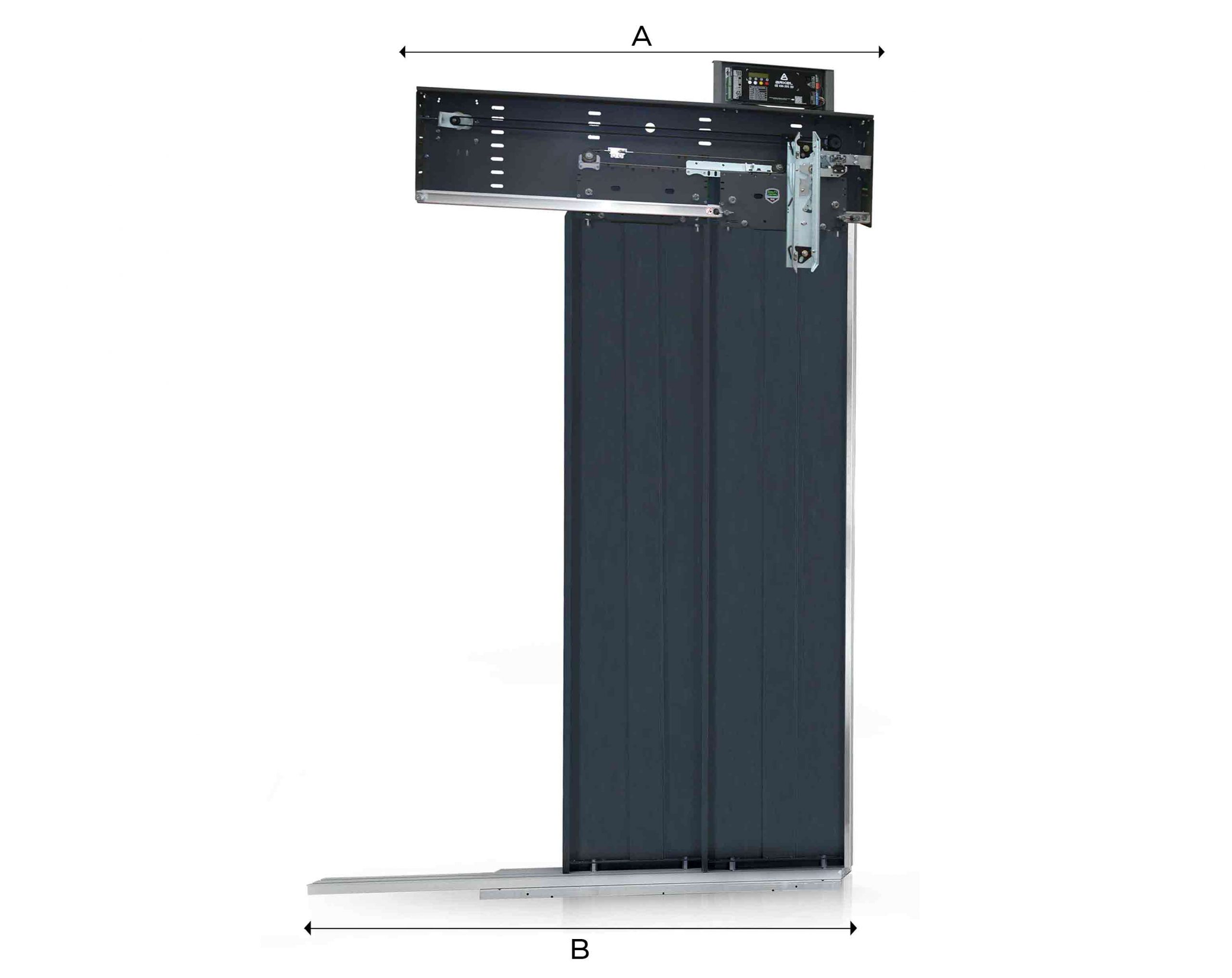 Telescopic 2 Panel Brushless Cabin Door
