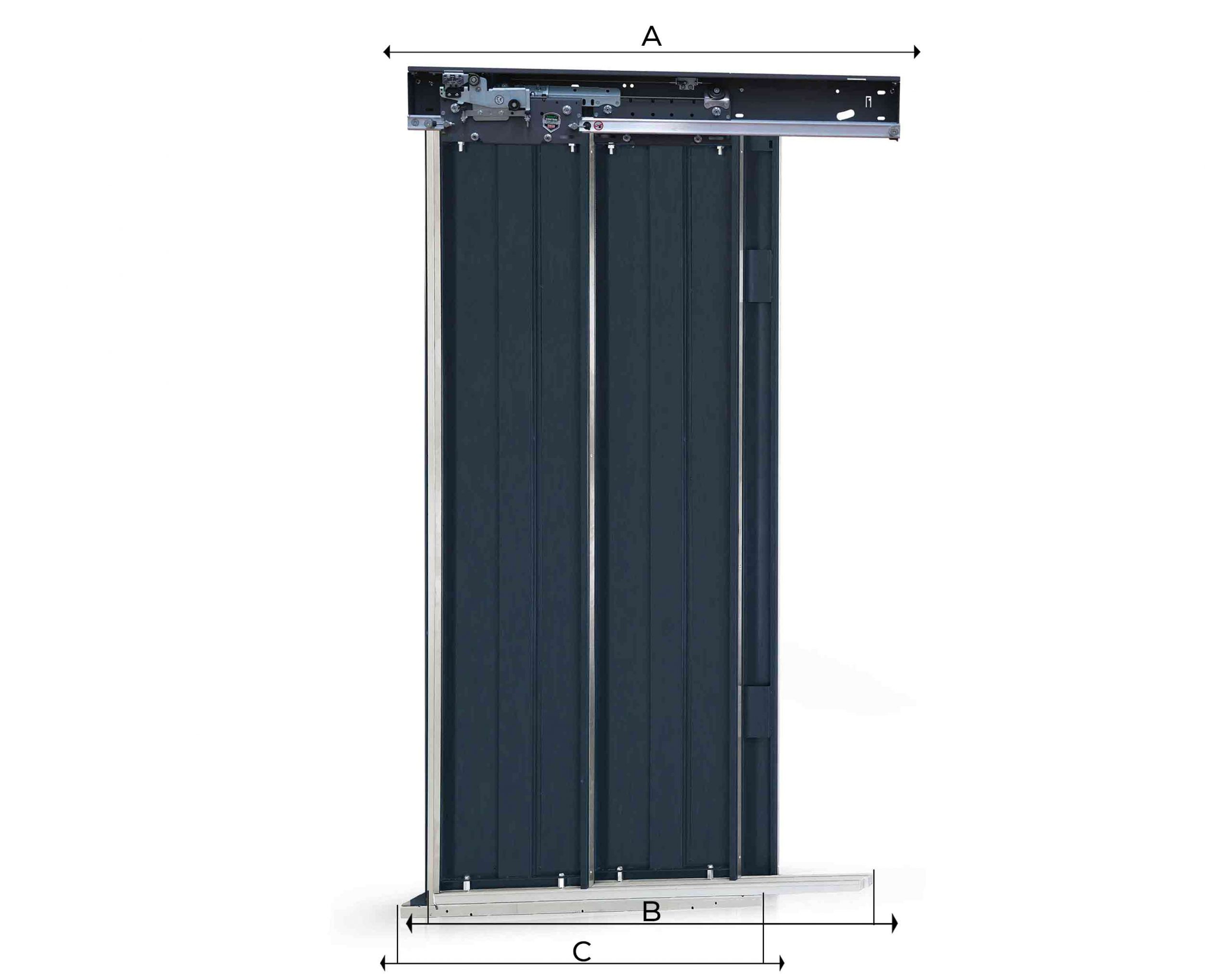 Telescopic 2 Panel Landing Door